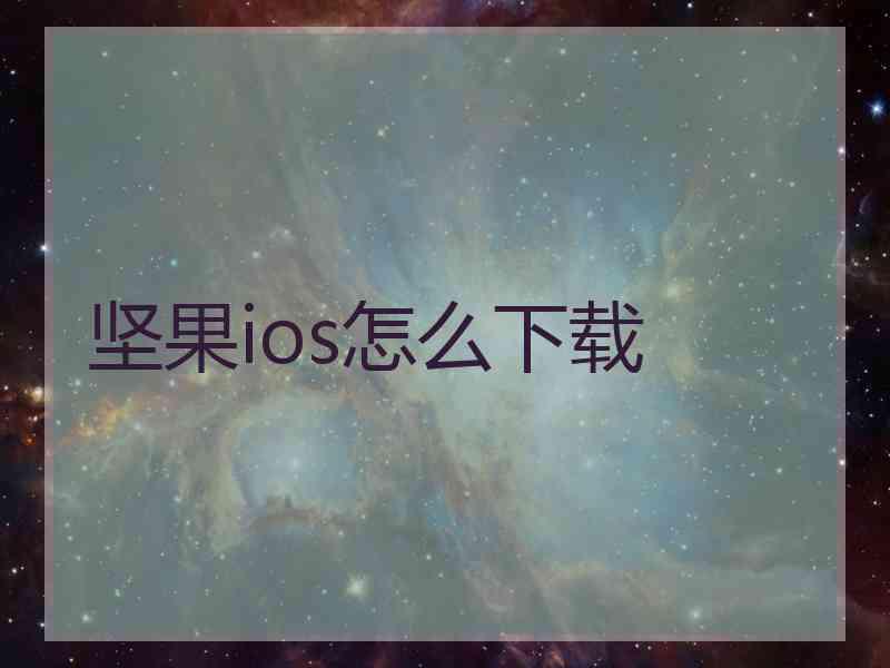 坚果ios怎么下载