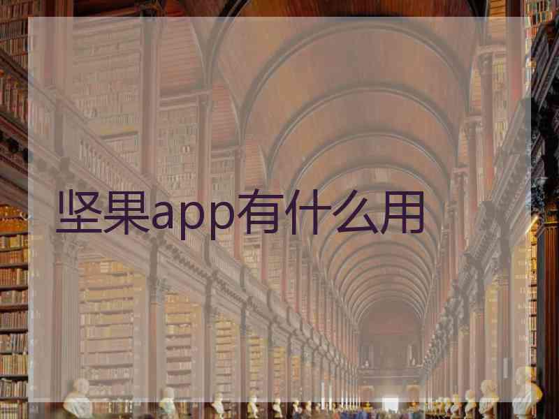 坚果app有什么用